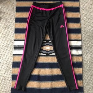 ADIDAS Black/Magenta Climacool Slim Track Pants - Size Small